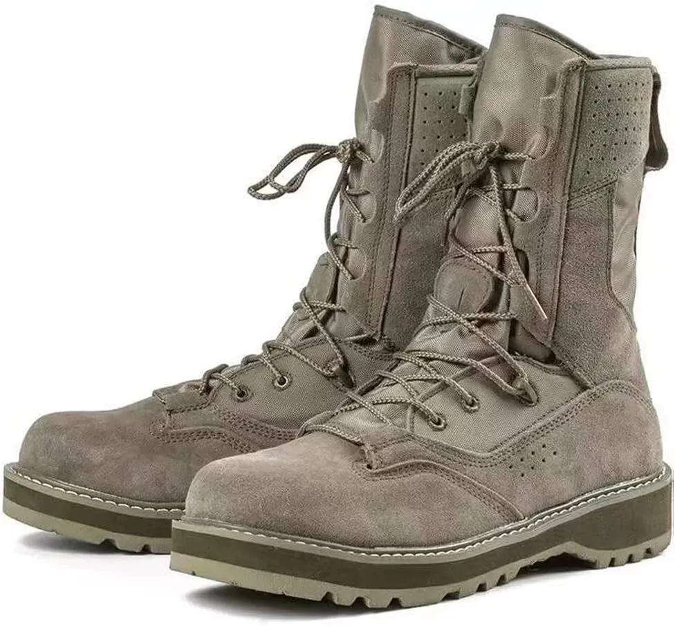 Mens 8 inch Tactical Military Combat Swat Desert Boots Hiking BootsTrekking Backpacking Outdoor Work Boots-ZD04