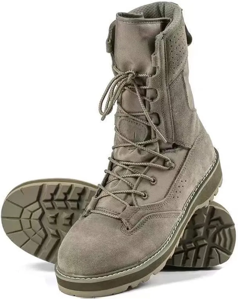 Mens 8 inch Tactical Military Combat Swat Desert Boots Hiking BootsTrekking Backpacking Outdoor Work Boots-ZD04