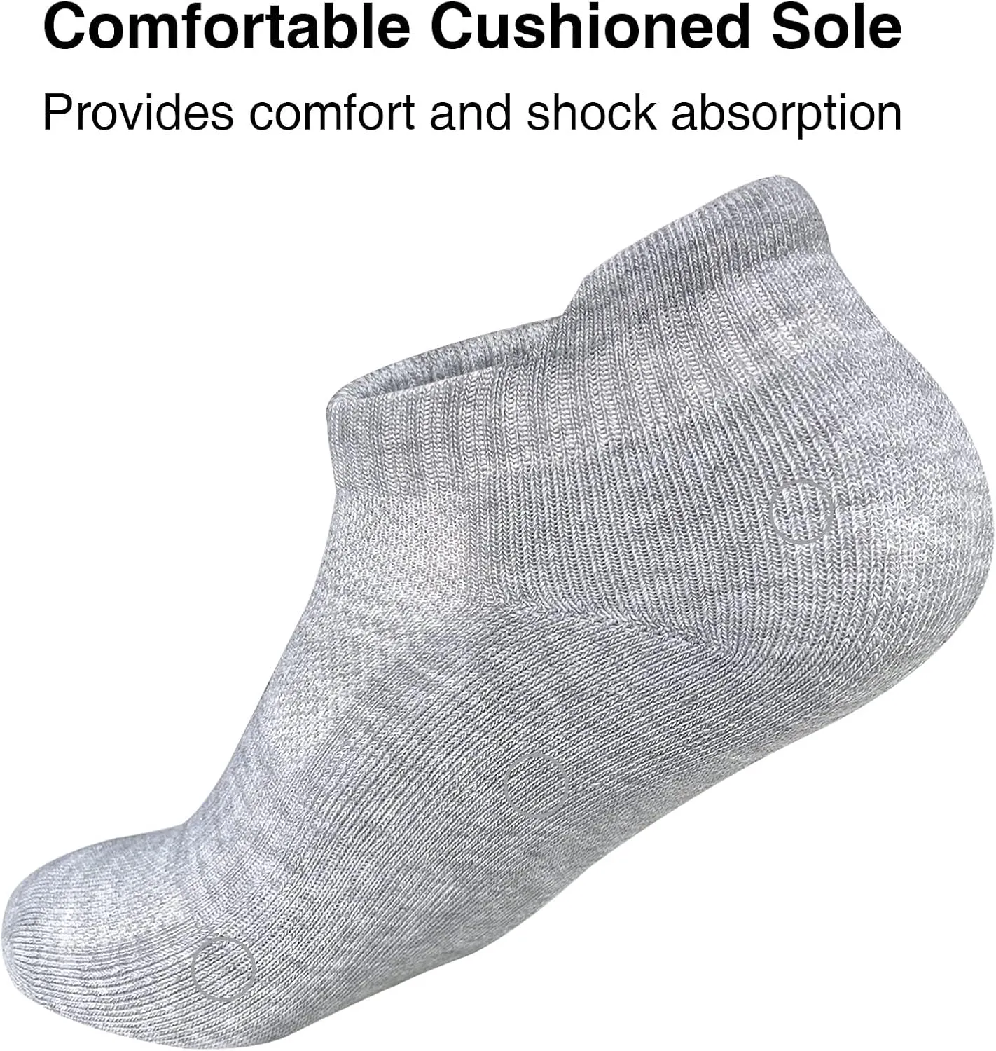 Men's Ankle Socks Athletic Tab Running Low Cut (6 Pairs)