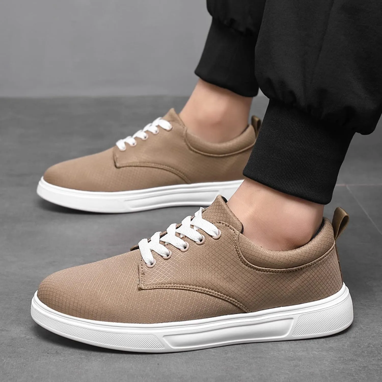 Men's Arch Support Insole Shoes Breathable Casual Comfortable Walking Sneaker Hook and Loop Orthopedic Sneakers
