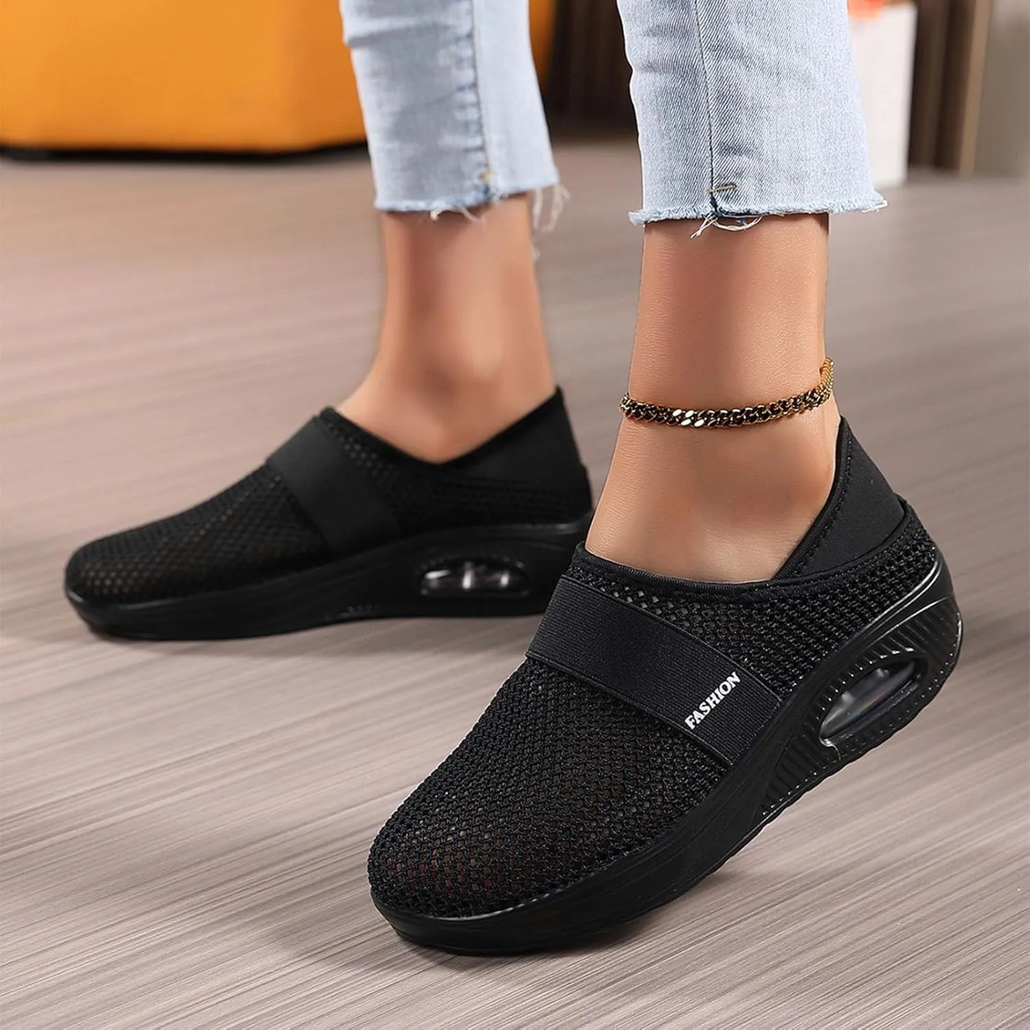 Men's Arch Support Shoes Non Slip Sneakers Casual Air Cushion Sole Walking Shoes Running Athletic Sneaker