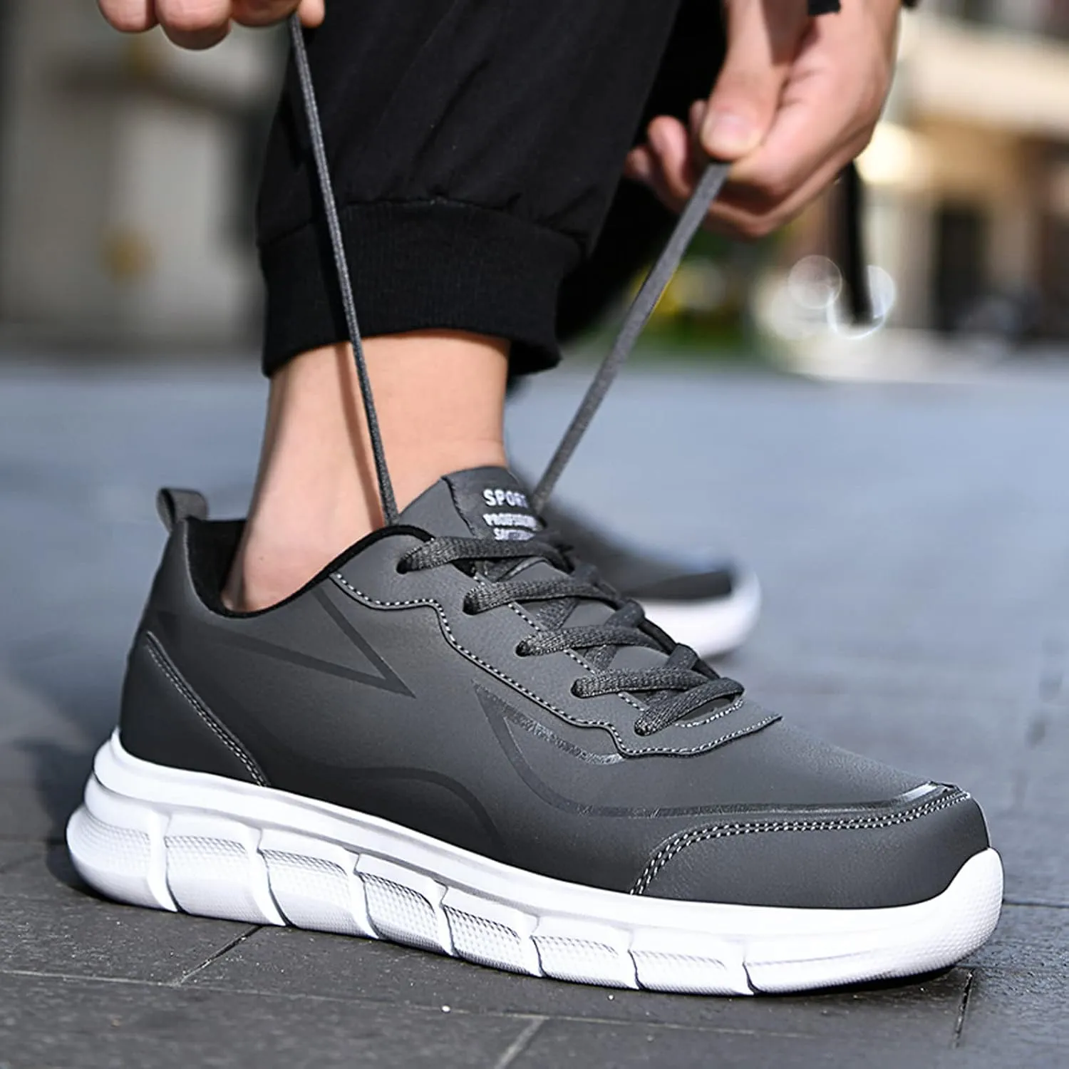 Men's Arch Support Walking Shoes Casual Sneaker Mesh Breathable Walking Shoe Athletic Fashion Sneakers for Men