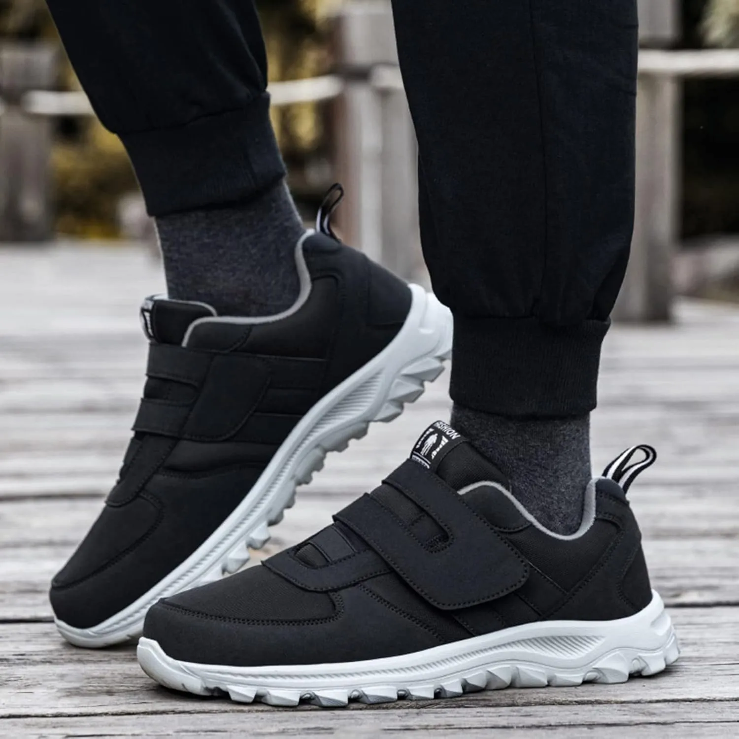 Men's Athletic Running Shoes Elderly Lightweight Sneaker Comfortable Non Mens Lite Adapt 3 Sneaker Athletic Slip on Shoe