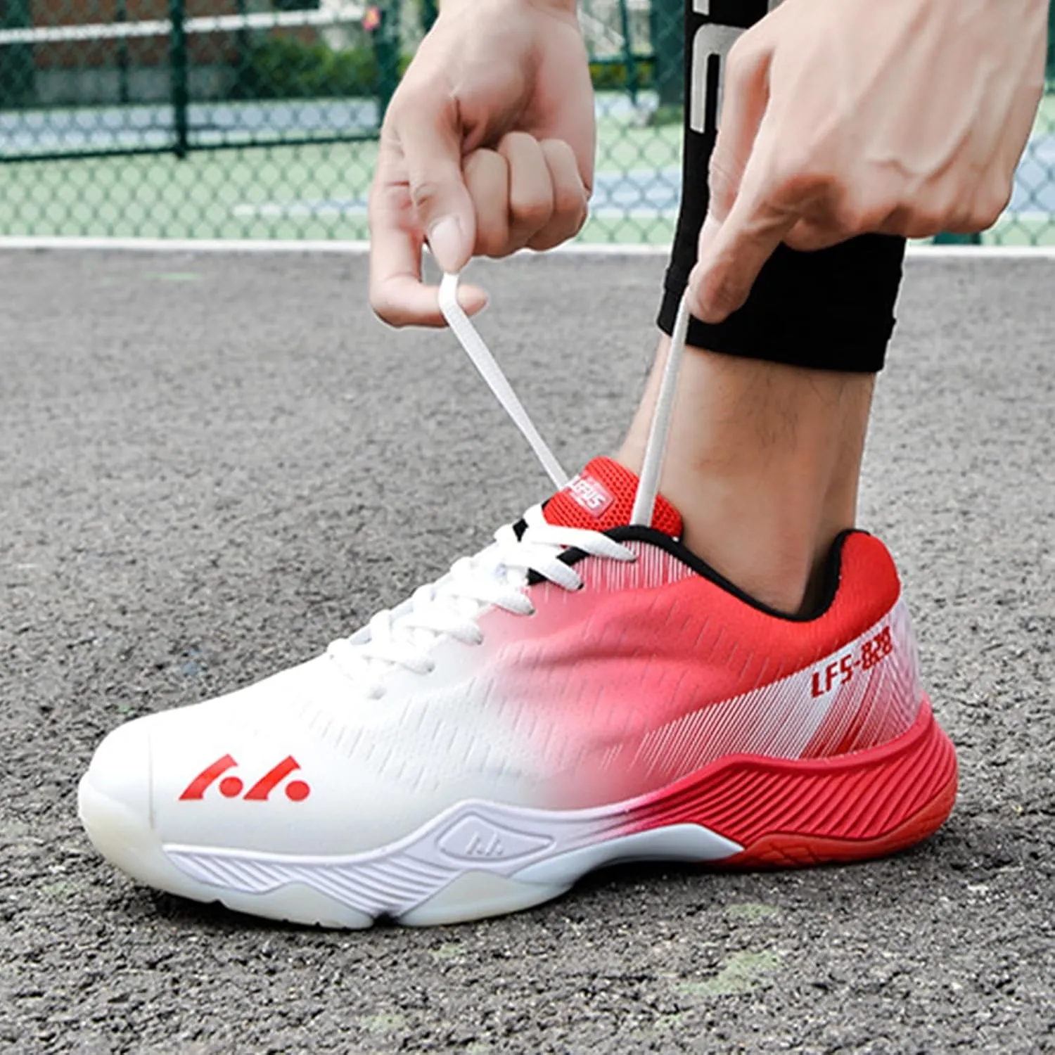 Men's Badminton Tennis Shoes Lightweight Table Tennis Volleyball Sport Trainers Anti-Slip Shock-Absorbing Pickleball Squash Sneakers