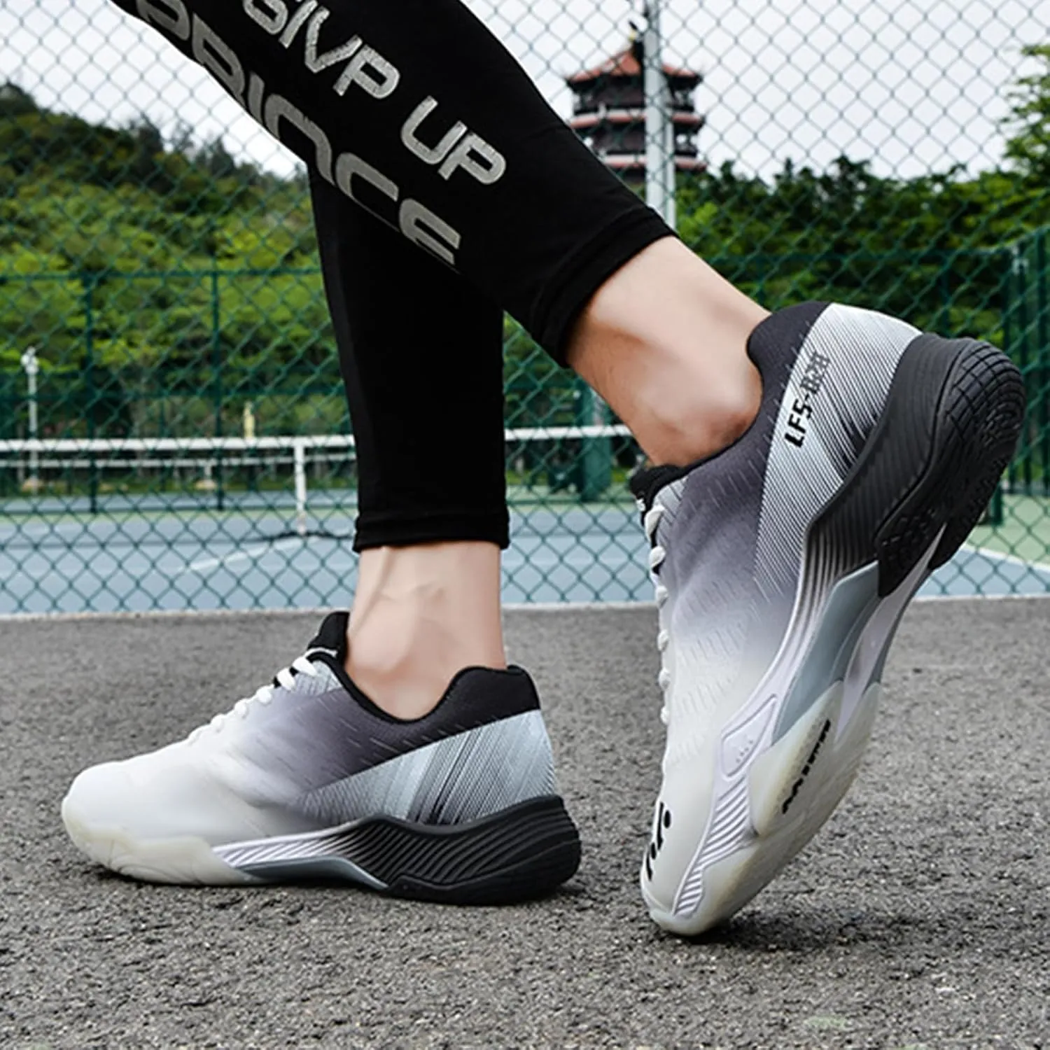 Men's Badminton Tennis Shoes Lightweight Table Tennis Volleyball Sport Trainers Anti-Slip Shock-Absorbing Pickleball Squash Sneakers
