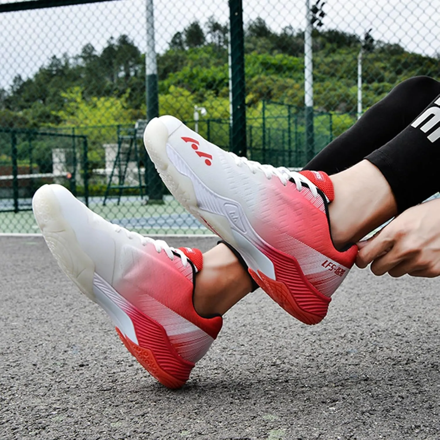 Men's Badminton Tennis Shoes Lightweight Table Tennis Volleyball Sport Trainers Anti-Slip Shock-Absorbing Pickleball Squash Sneakers