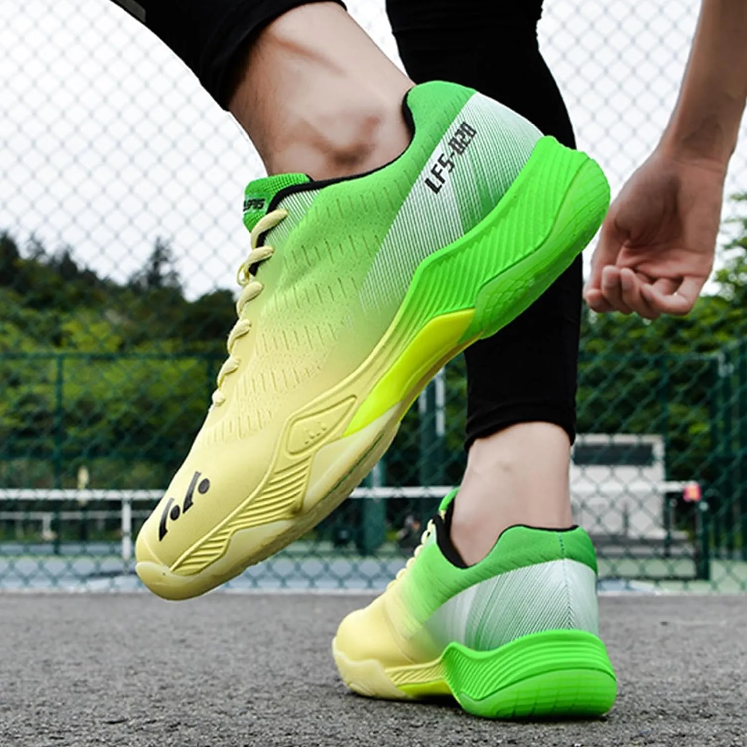 Men's Badminton Tennis Shoes Lightweight Table Tennis Volleyball Sport Trainers Anti-Slip Shock-Absorbing Pickleball Squash Sneakers