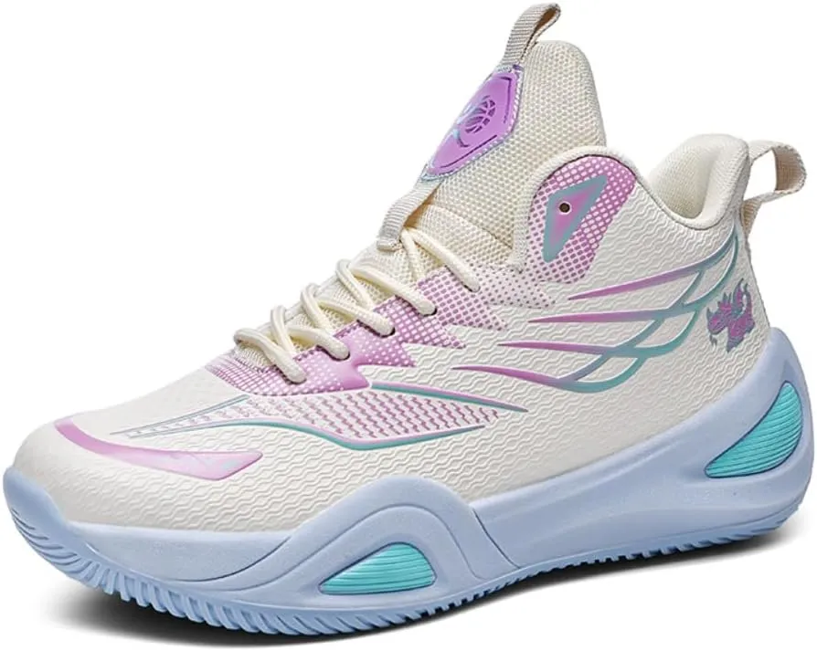 Men's Basketball Shoe High-Top Athletic Running Sneakers Outdoor Trainers Non-Slip Lightweight Cushioning Workout Sport Shoe