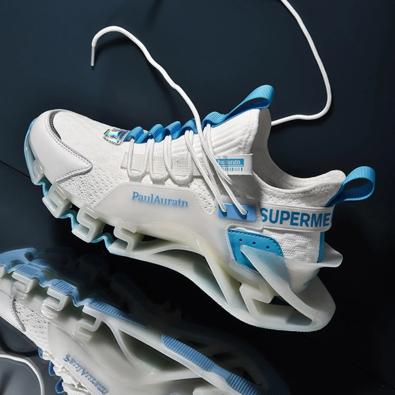 Men's Big - Size Blade - Style Running Shoes. Mesh Upper for Breathability, Shock - Absorbing Design, Lightweight and Trendy, Ideal for Spring and Summer Sports.