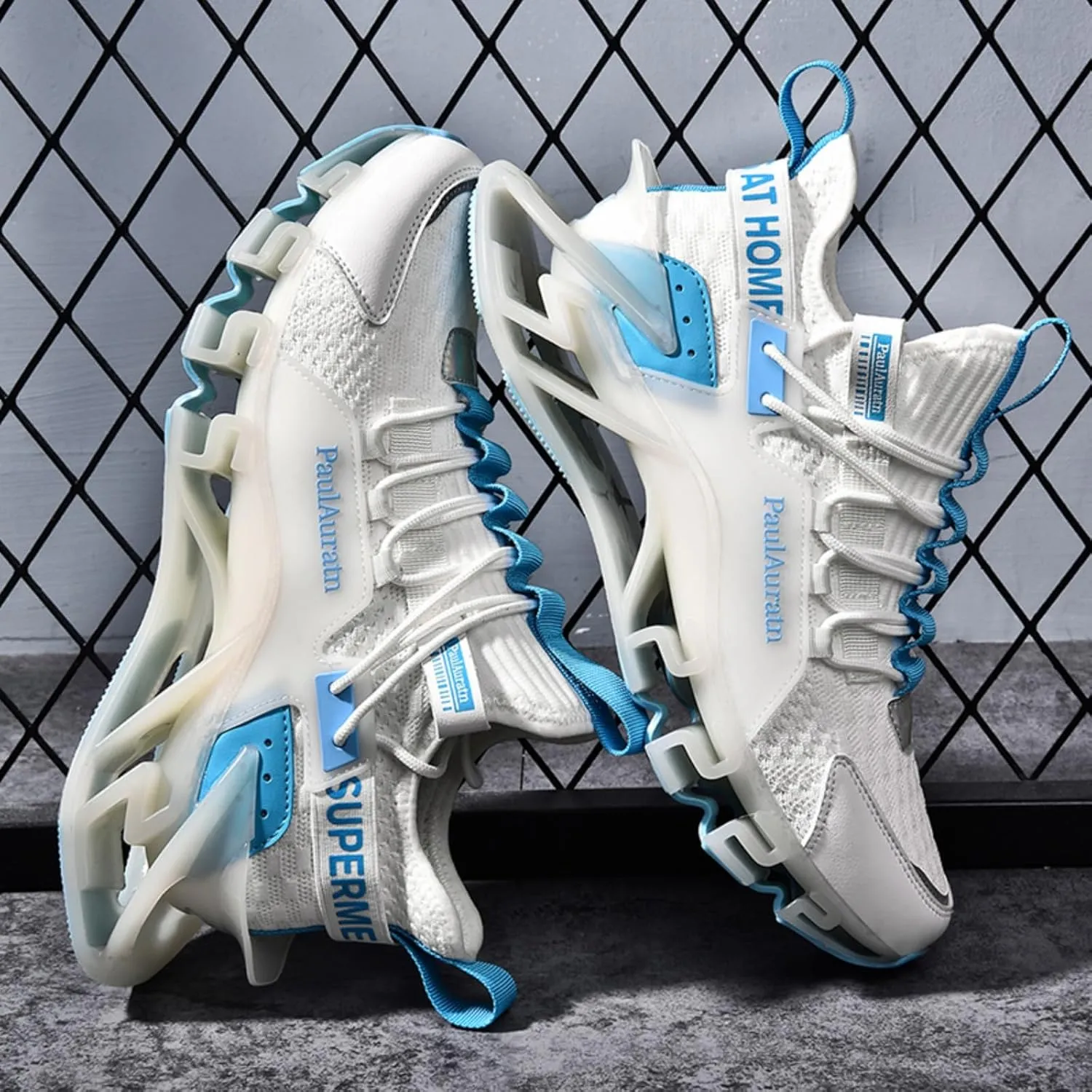 Men's Big - Size Blade - Style Running Shoes. Mesh Upper for Breathability, Shock - Absorbing Design, Lightweight and Trendy, Ideal for Spring and Summer Sports.