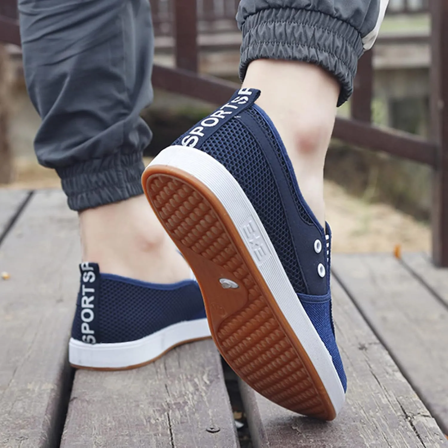 Men's Breathable Barefoot Shoes Comfortable Breathable Slip On Sneaker Comfortable & Light-Weight Stretch Shoes