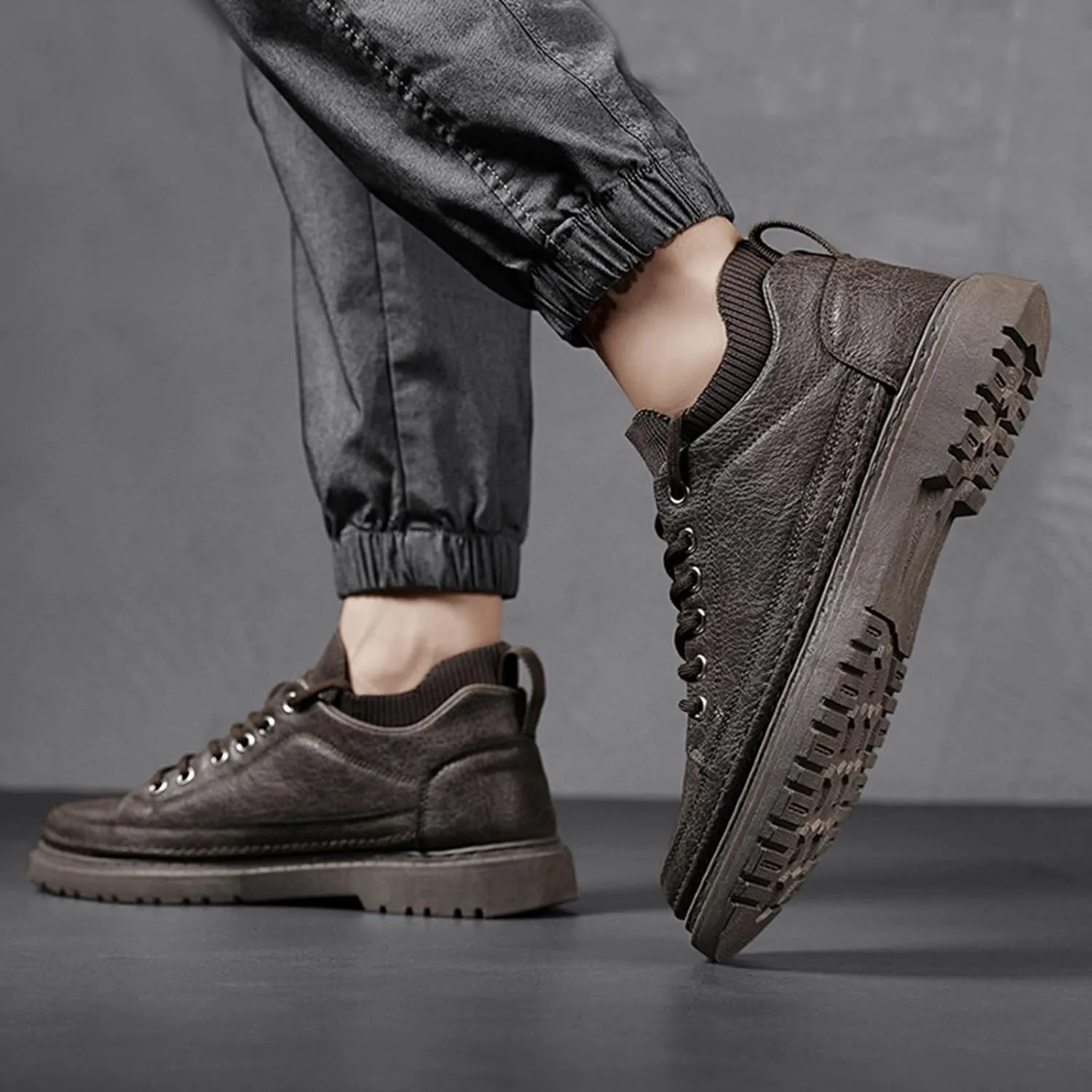 Mens Breathable Lace Up Running Shoes Comfortable Breathable Lace Up Sneaker Arch Support Walking Shoes for Men