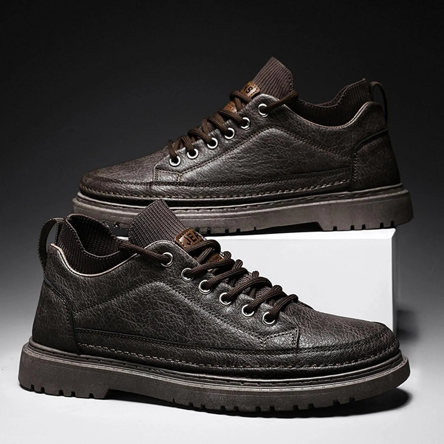 Mens Breathable Lace Up Running Shoes Comfortable Breathable Lace Up Sneaker Arch Support Walking Shoes for Men
