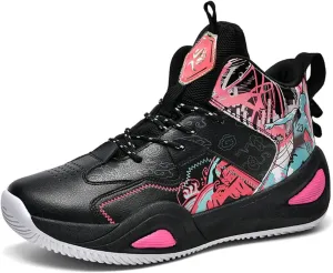 Men's Breathable Mesh Lace Up Basketball Shoes Fashion Non-Slip High-Top Sneakers Casual Gym Sports Tennis Jogging Running Walking Shoes