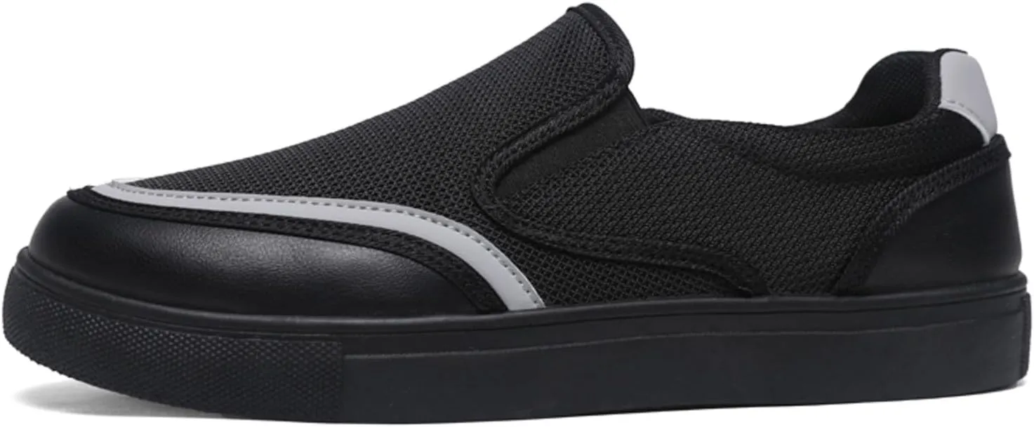 Mens Breathable Slip on Dress Shoes Breathable Casual Comfortable Walking Sneaker Soft Flat Soled Elderly Shoes