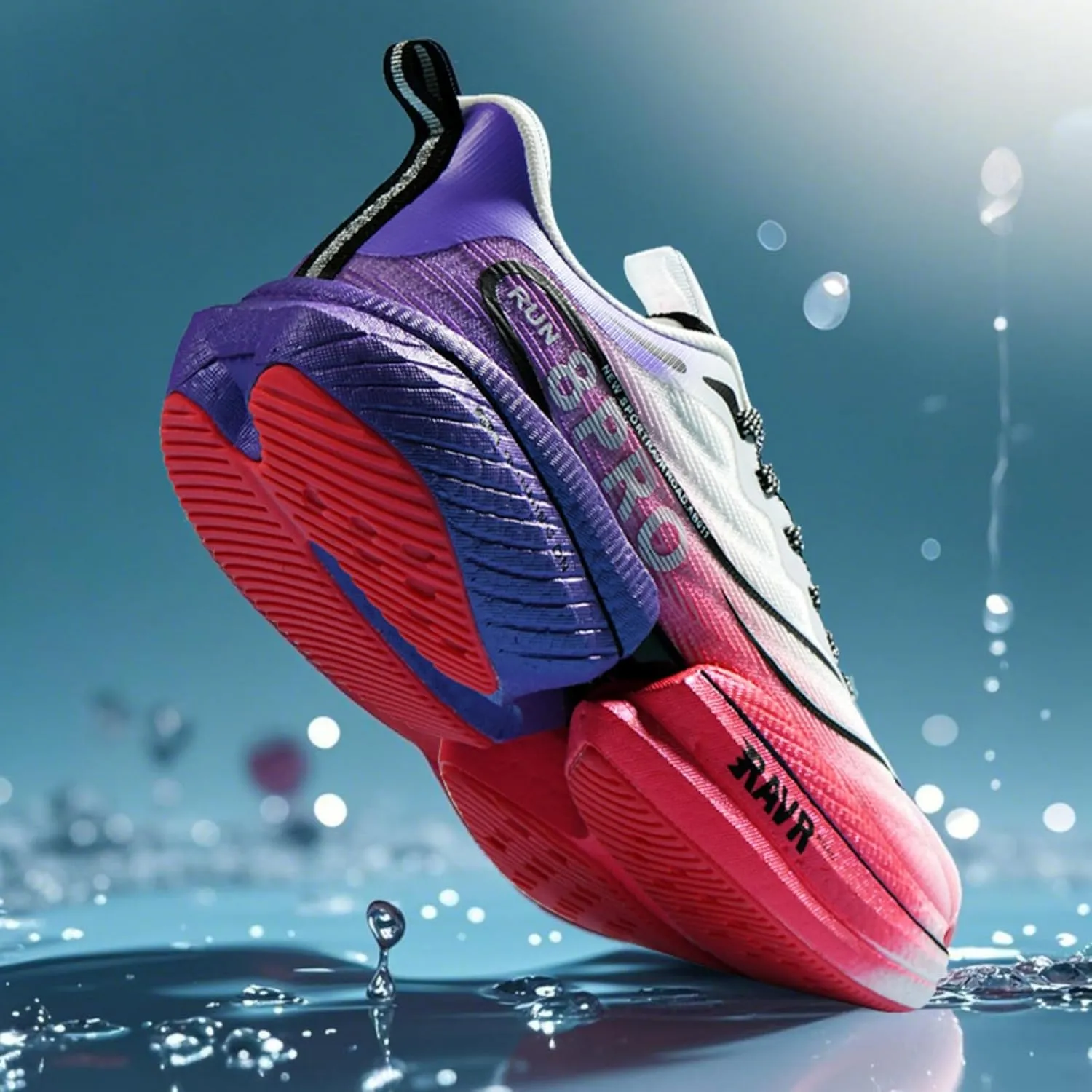 Men's Carbon Plate Road Running Shoes, Anti - Slip, Shock - Absorbing Soft Sole, Professional Sports Footwear for Road Running, Jogging and Fitness