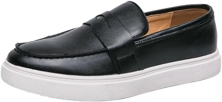 Men's Casual Loafers Slip On Leather Shoes Lightweight Driving Shoes Moccasins Classic New Loafer Flats Boat Shoes