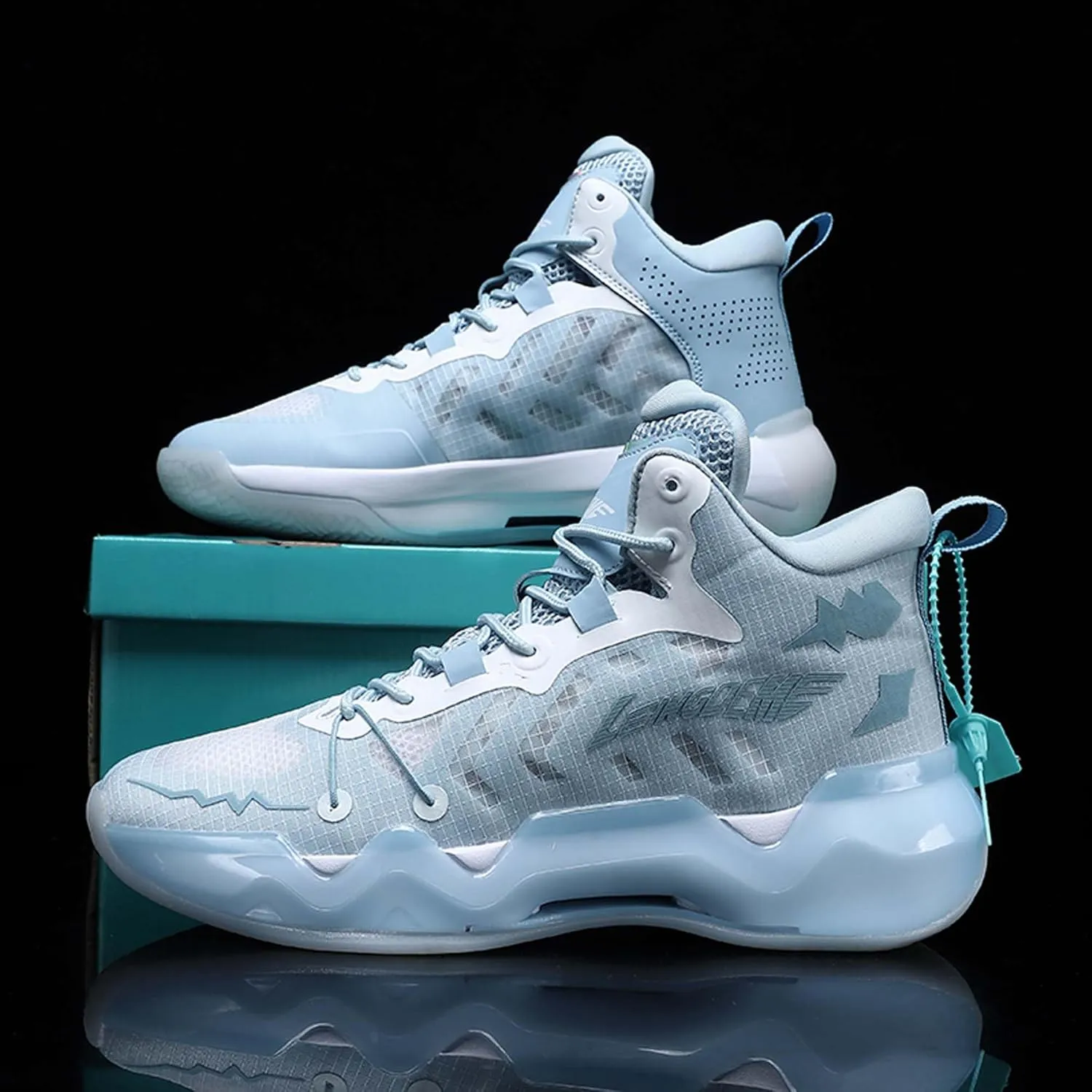 Men's Fashion Basketball Shoes Sneakers Women's High Top Breathable Tennis Running Shoes Comfortable Non-Slip Arch Support Team Training Shoes