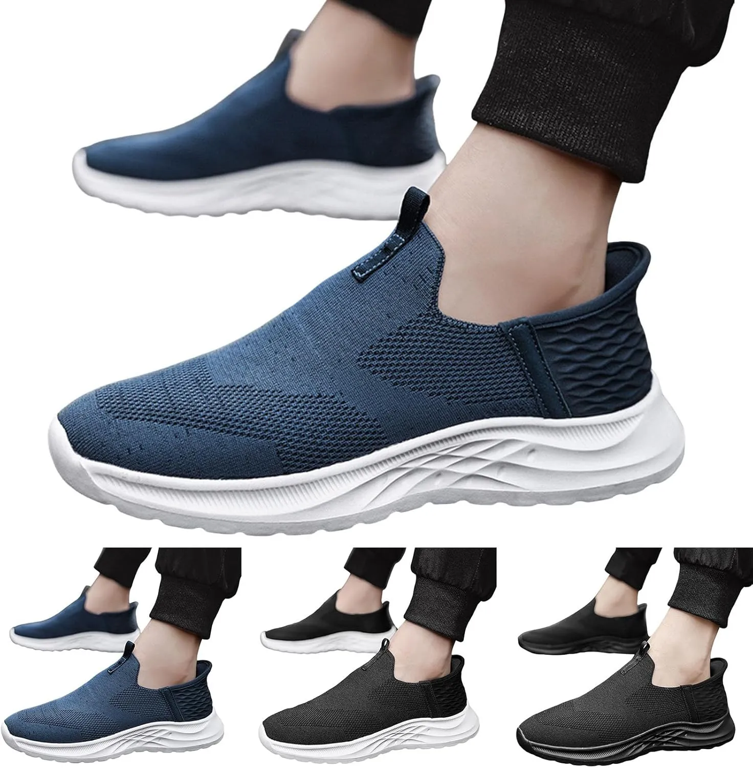 Men's Fashion Sneakers Men Casual Sports Shoes Fashionable New Pattern Simple Solid Color Lightweight Comfortable All