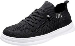 Men's Fashion Versatile Walking Shoes Lightweight Breathable Slip on Running Shoe Soft Flat Soled Elderly Shoes