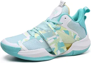 Men's High Top Basketball Shoes Fashion Graffiti Sneakers Non-Slip Breathable Women's Running Tennis Shoes Outdoor Casual Walking Shoes