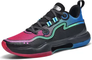 Men's High Top Basketball Shoes Teenagers High Top Running Sneakers Breathable Anti-Slip Outdoor Training Shoes Women's Lightweight Rebound Fitness Basketball Tennis Sneakers