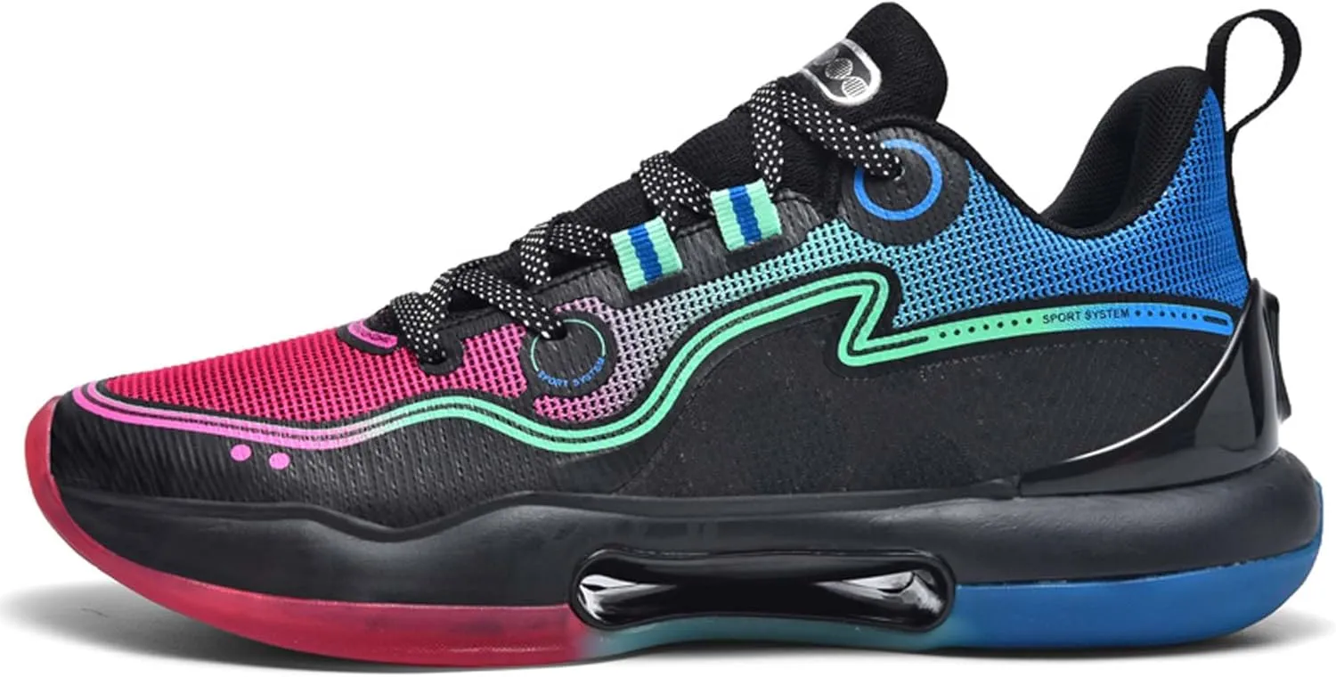 Men's High Top Basketball Shoes Teenagers High Top Running Sneakers Breathable Anti-Slip Outdoor Training Shoes Women's Lightweight Rebound Fitness Basketball Tennis Sneakers