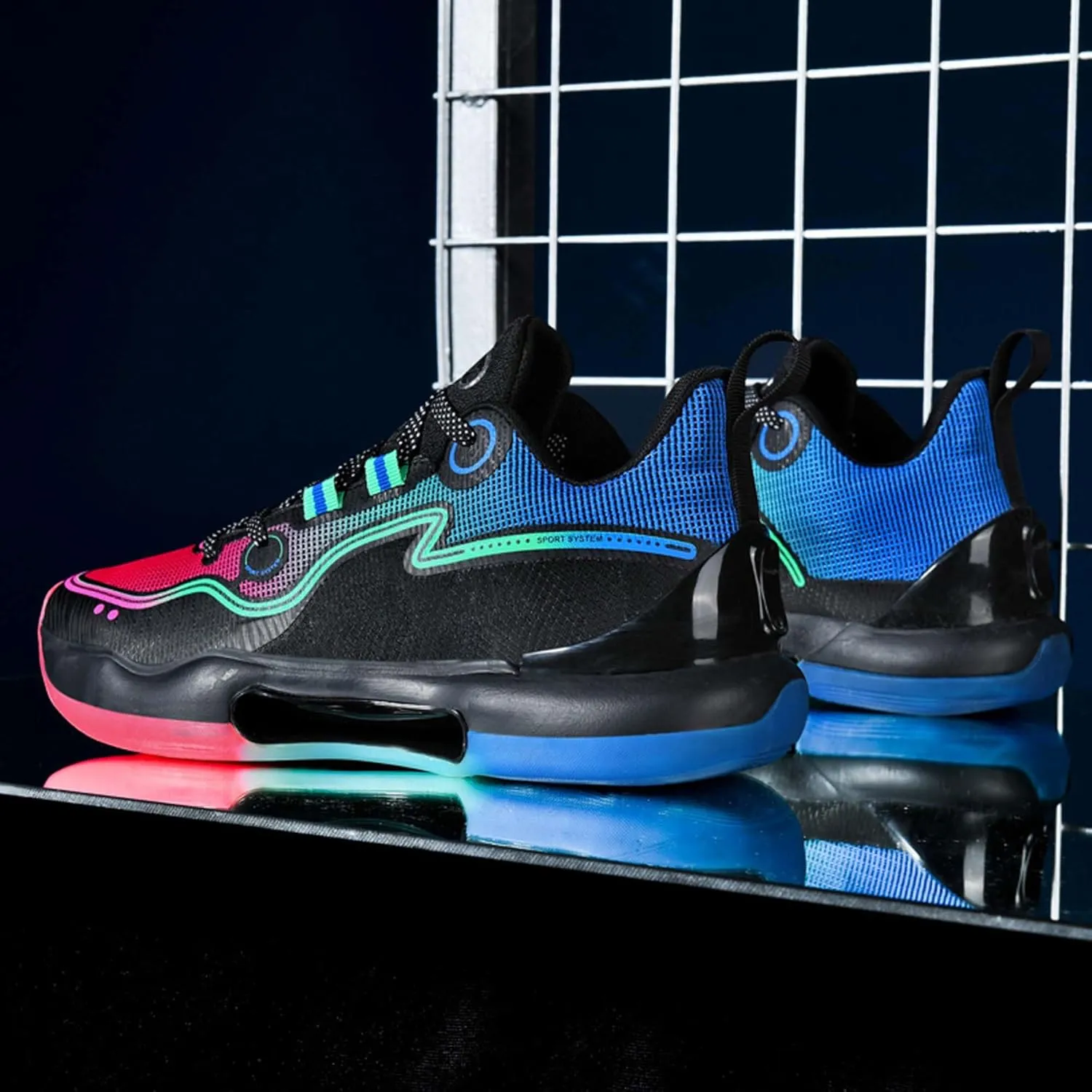Men's High Top Basketball Shoes Teenagers High Top Running Sneakers Breathable Anti-Slip Outdoor Training Shoes Women's Lightweight Rebound Fitness Basketball Tennis Sneakers