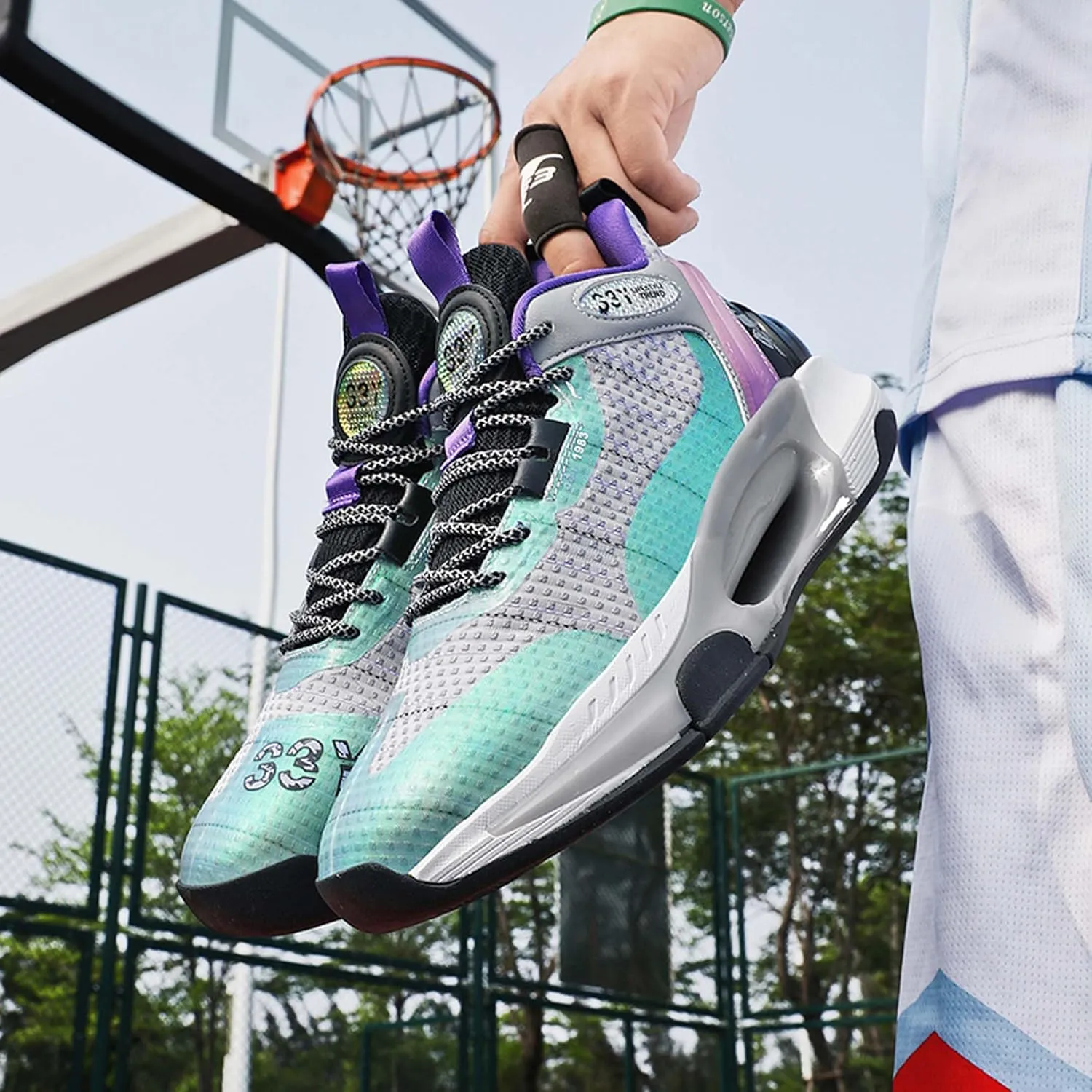 Men's High Top Basketball Shoes Teenagers Professional Non-Slip Training Running Shoes Women's Outdoor Fashion Sneakers Breathable Outdoor Casual Walking Sneakers