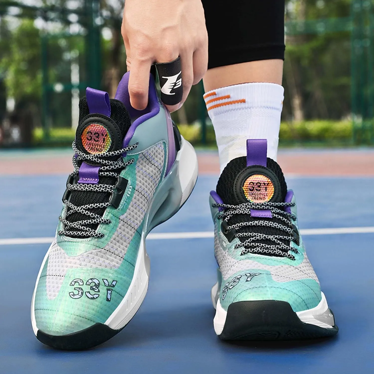 Men's High Top Basketball Shoes Teenagers Professional Non-Slip Training Running Shoes Women's Outdoor Fashion Sneakers Breathable Outdoor Casual Walking Sneakers
