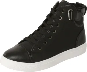 Men's High Top Board Shoes Leather Non Slip Walking Shoes Casual Lace Up Arch Support Shoes Mens Sneaker Boots Size 12