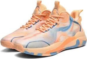 Men's High Top Lace Up Anti Slip Basketball Shoes, Arch Support Casual Sports Shoes, Men's Breathable Running Shoes, Fitness Cushioning Training Shoes