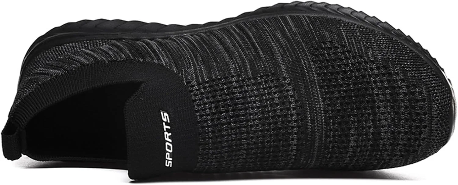 Men's Lightweight Cushion Sneakers Breathable Elastic Fly Woven Mesh Sneaker Men's Sport Breathable Mesh Shoes