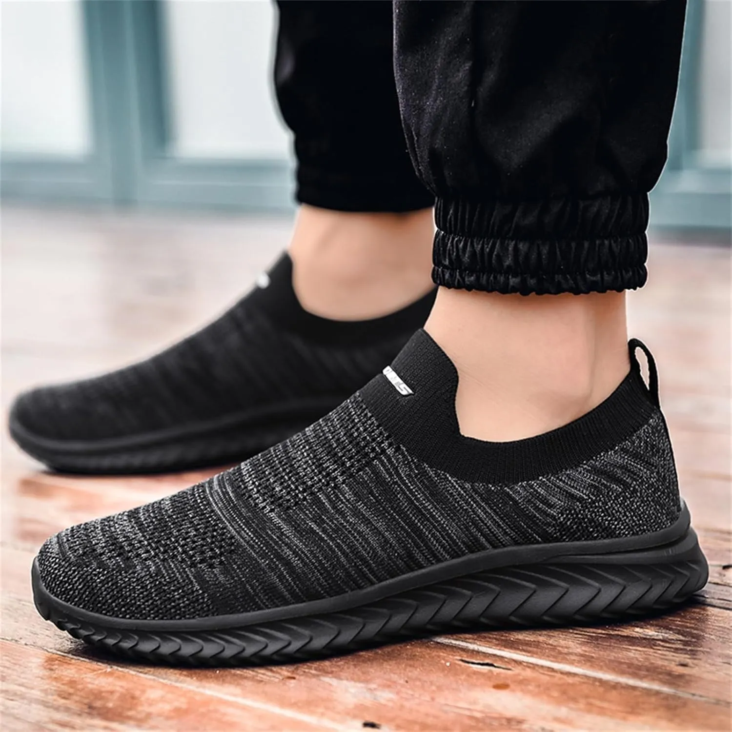 Men's Lightweight Cushion Sneakers Breathable Elastic Fly Woven Mesh Sneaker Men's Sport Breathable Mesh Shoes