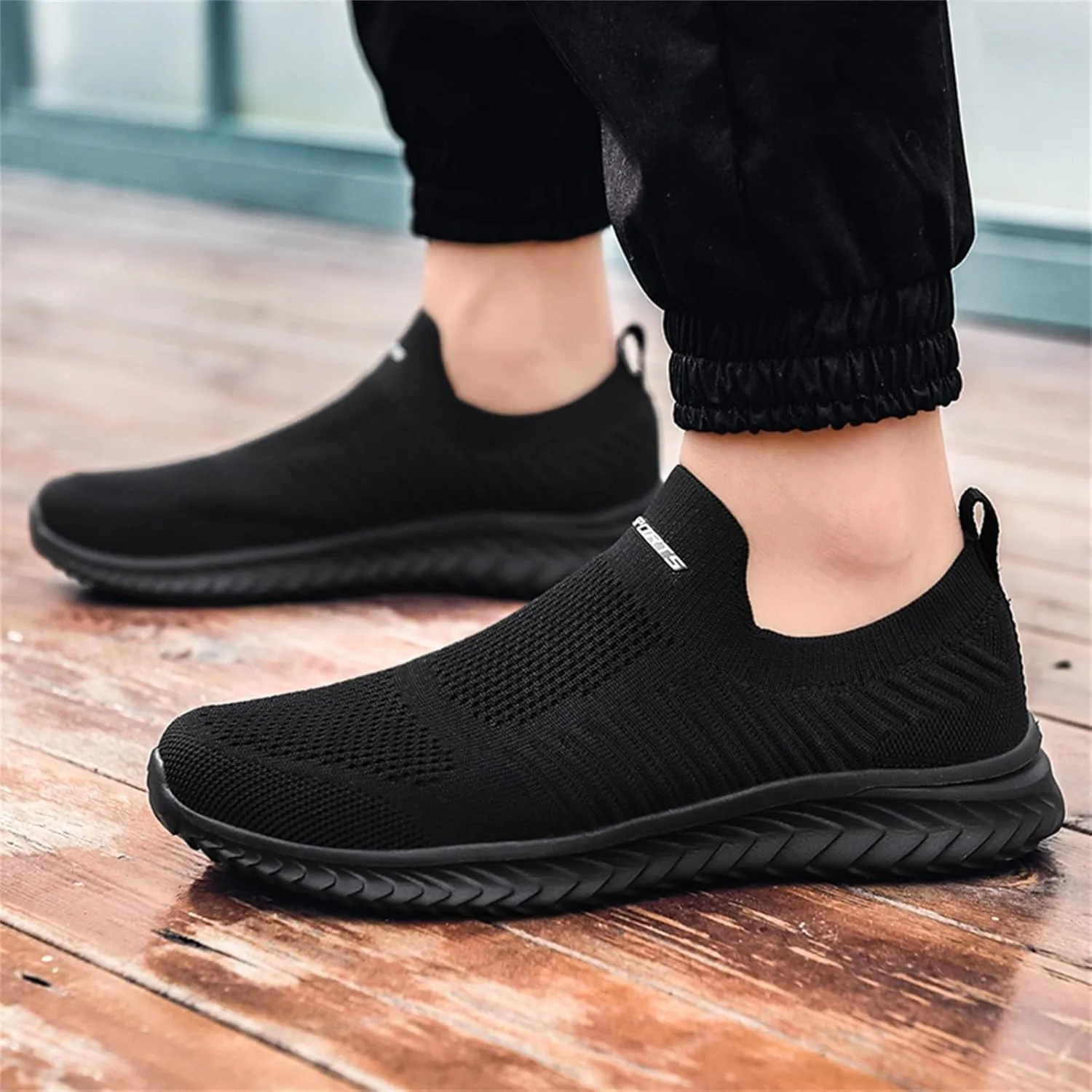 Men's Lightweight Cushion Sneakers Breathable Elastic Fly Woven Mesh Sneaker Men's Sport Breathable Mesh Shoes