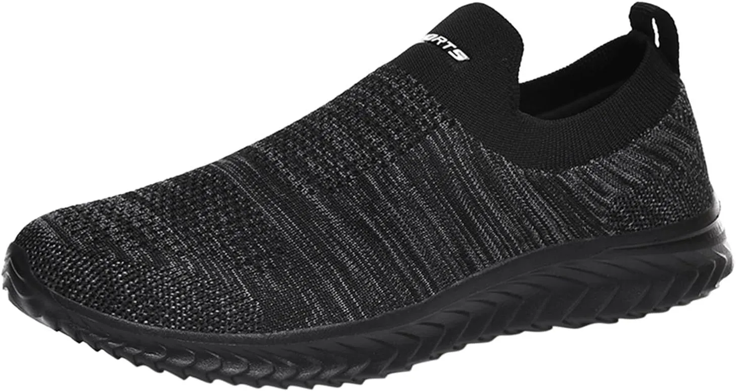 Men's Lightweight Cushion Sneakers Breathable Elastic Fly Woven Mesh Sneaker Men's Sport Breathable Mesh Shoes