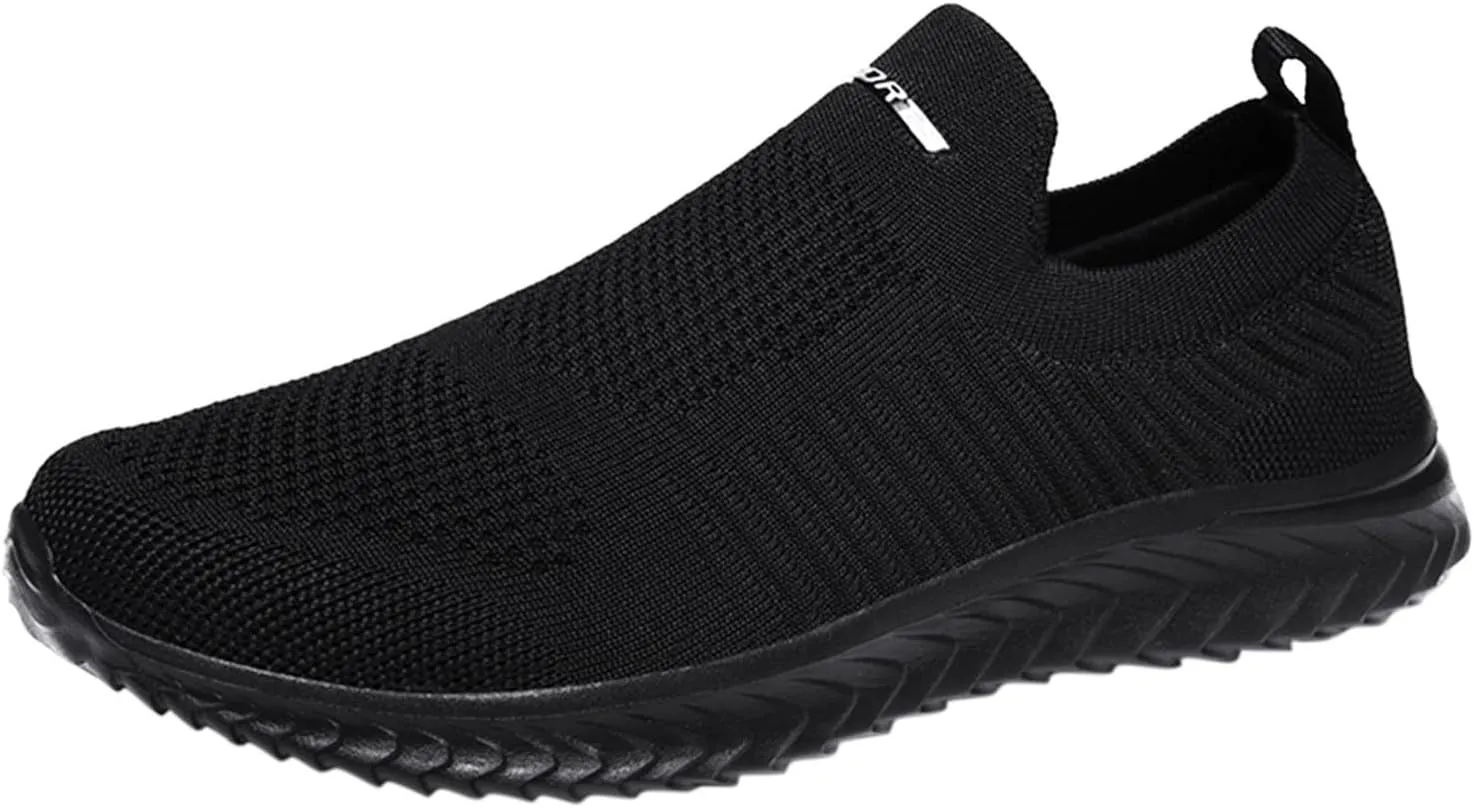 Men's Lightweight Cushion Sneakers Breathable Elastic Fly Woven Mesh Sneaker Men's Sport Breathable Mesh Shoes