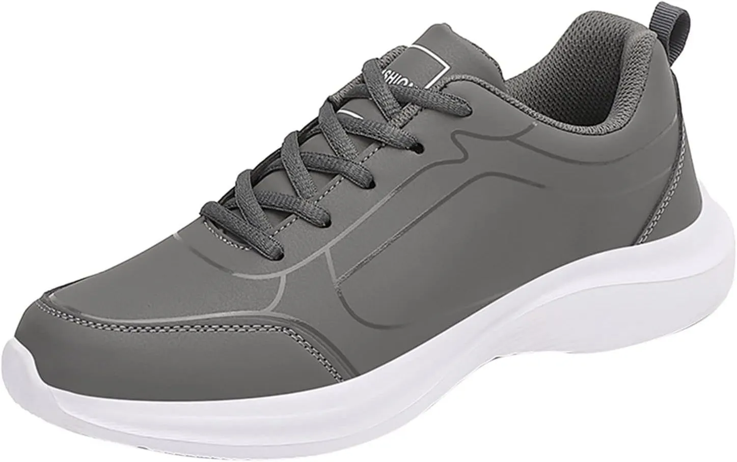 Men's Lightweight Cushion Sneakers Comfortable Lightweight Casual Walking Shoe Convenient Elderly Slip On Shoes