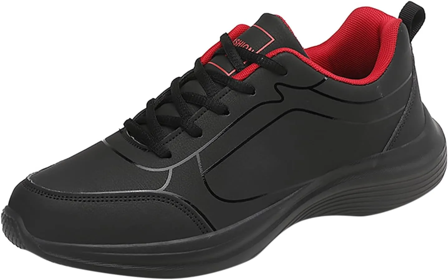 Men's Lightweight Cushion Sneakers Comfortable Lightweight Casual Walking Shoe Convenient Elderly Slip On Shoes