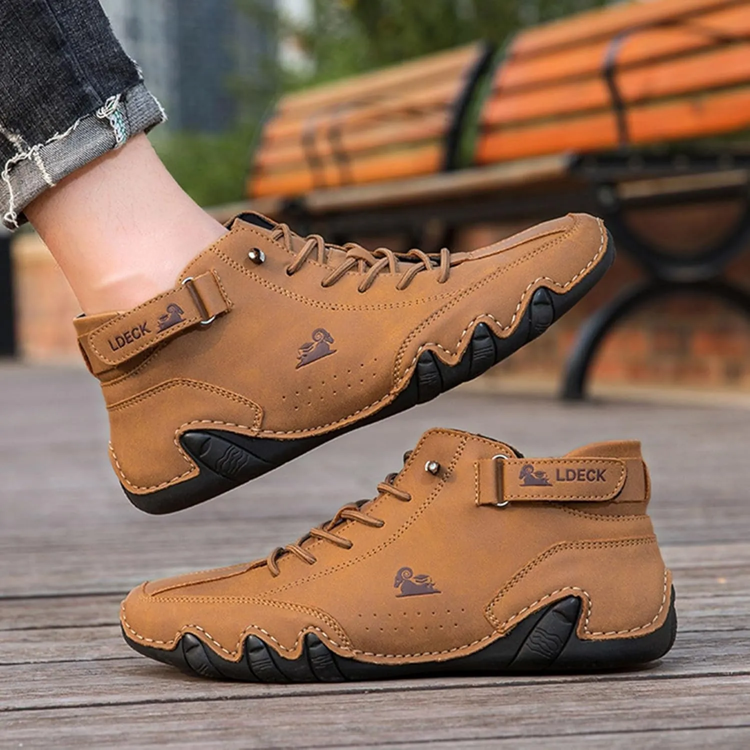 Men's Non Slip Barefoot Minimalist Shoes Comfortable Breathable Lace Up Sneaker Arch Support Plantar Fasciitis