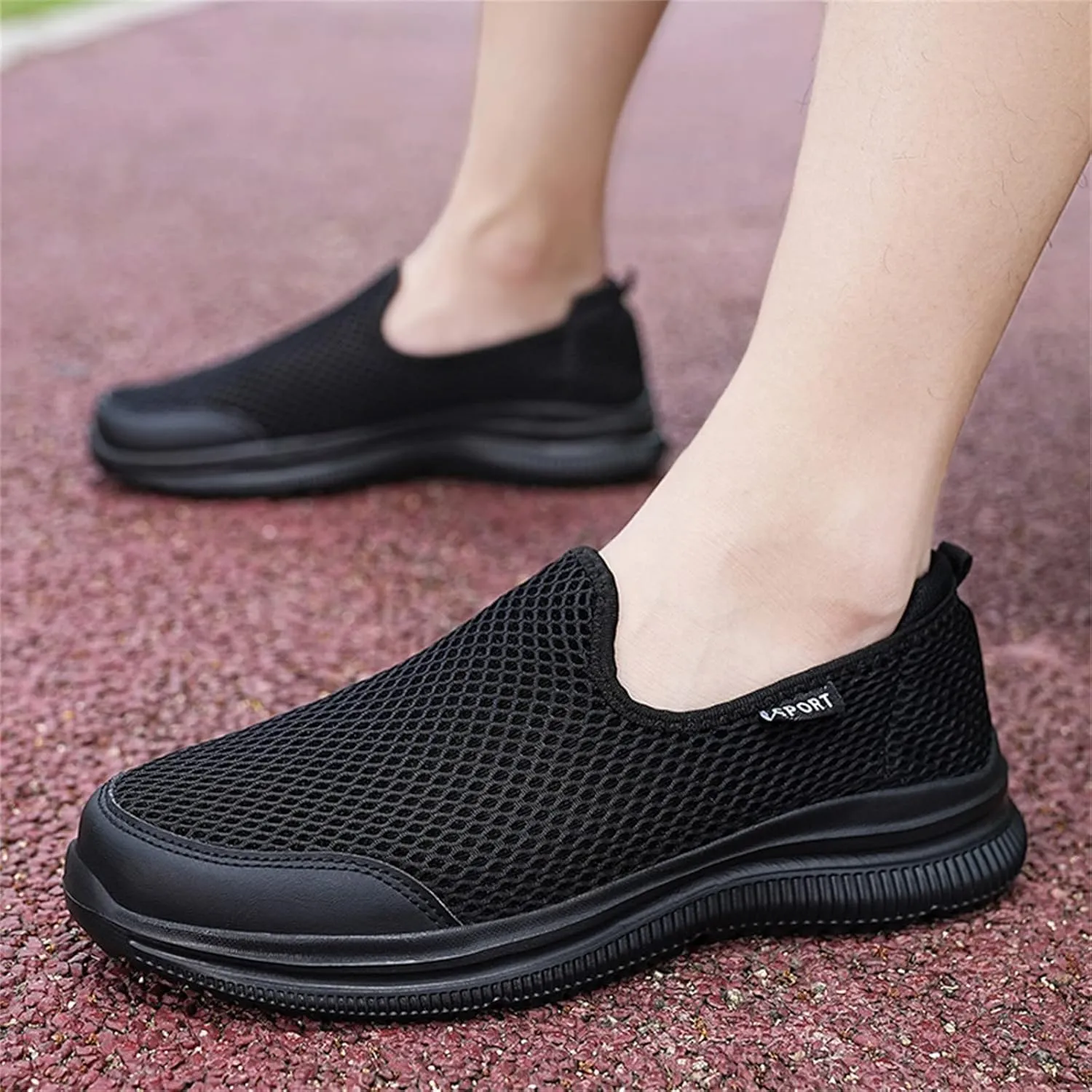 Men's Non Slip Running Shoes Ultra Light Breathable Casual Walking Shoes Fashion Sneakers Mesh Workout Sports Shoes
