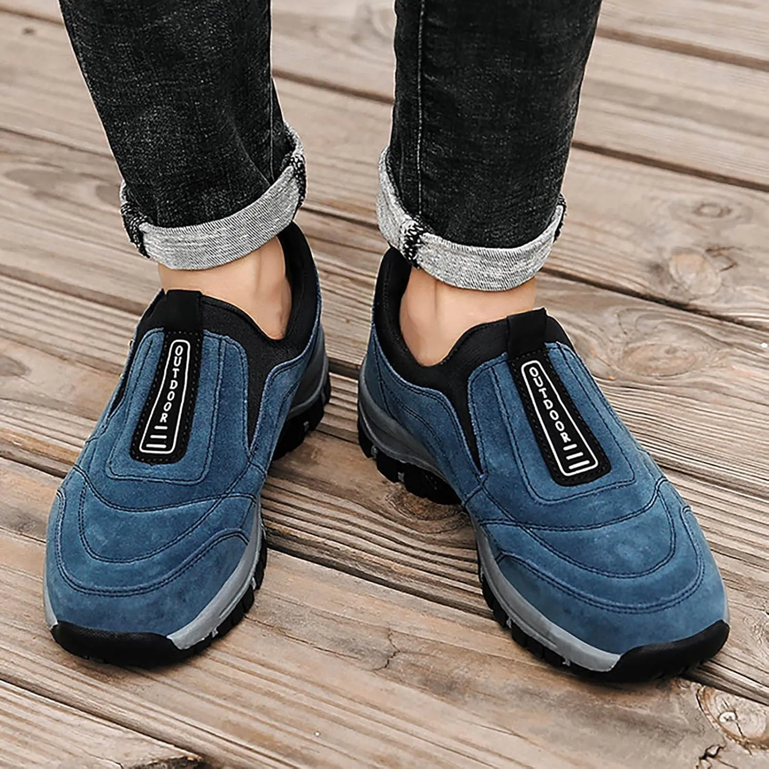 Men's Orthopedic Comfortable Slip-On Shoes Lightweight Breathable Slip on Running Shoe Comfortable Stretch Shoes