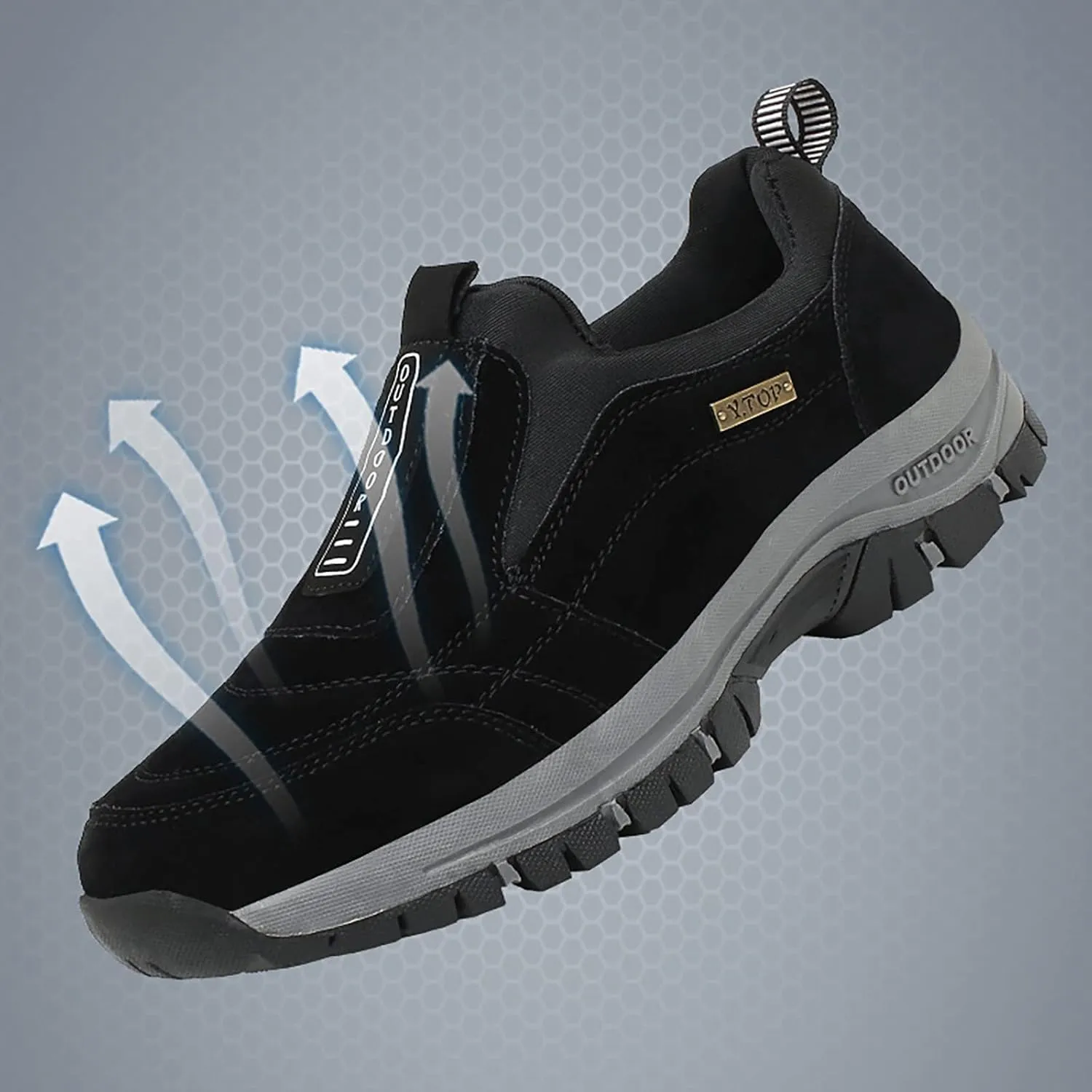 Men's Orthopedic Comfortable Slip-On Shoes Lightweight Breathable Slip on Running Shoe Comfortable Stretch Shoes