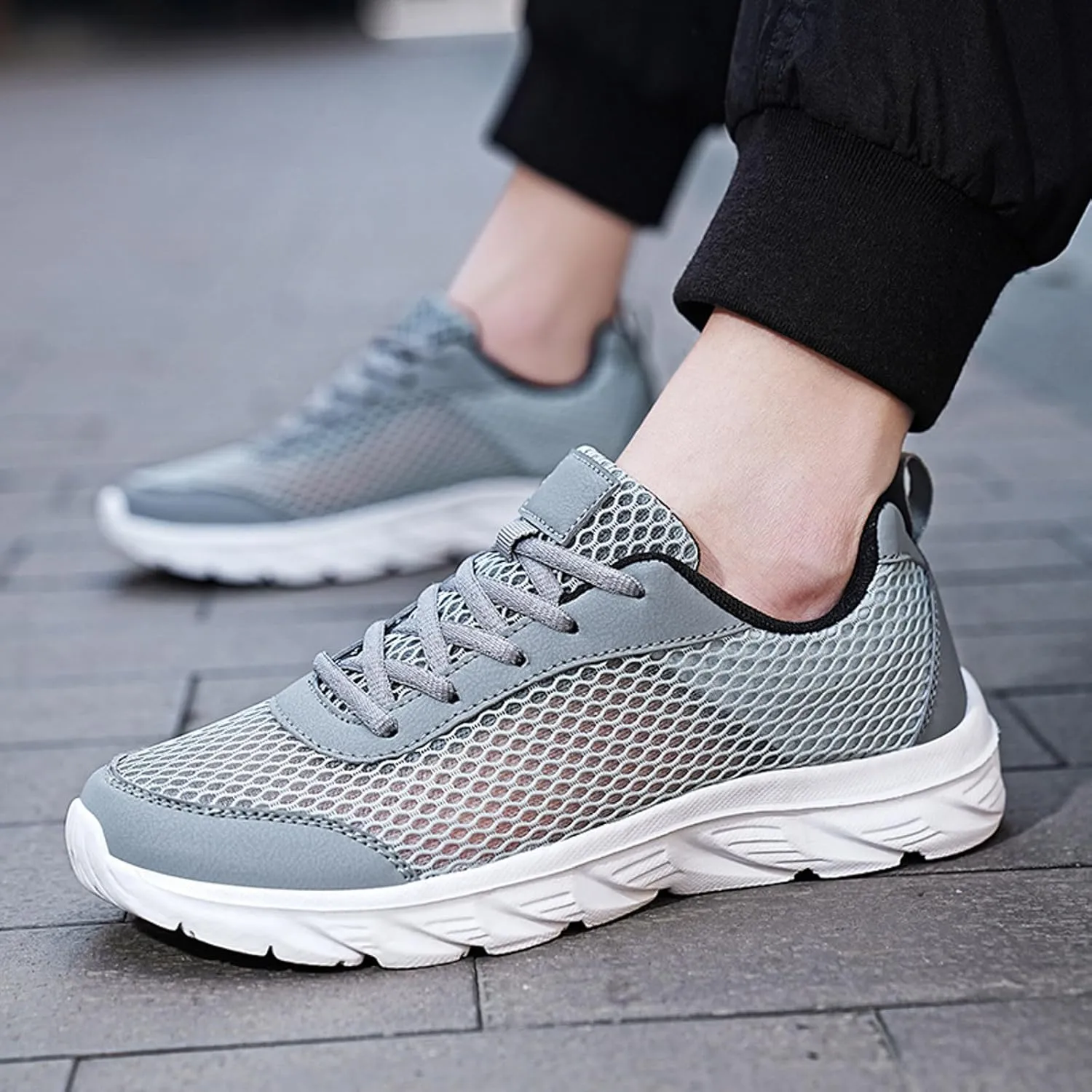 Men's Orthopedic Comfortable Slip-On Shoes Lightweight Breathable Slip on Running Shoe Memory Foam Hiking Shoes