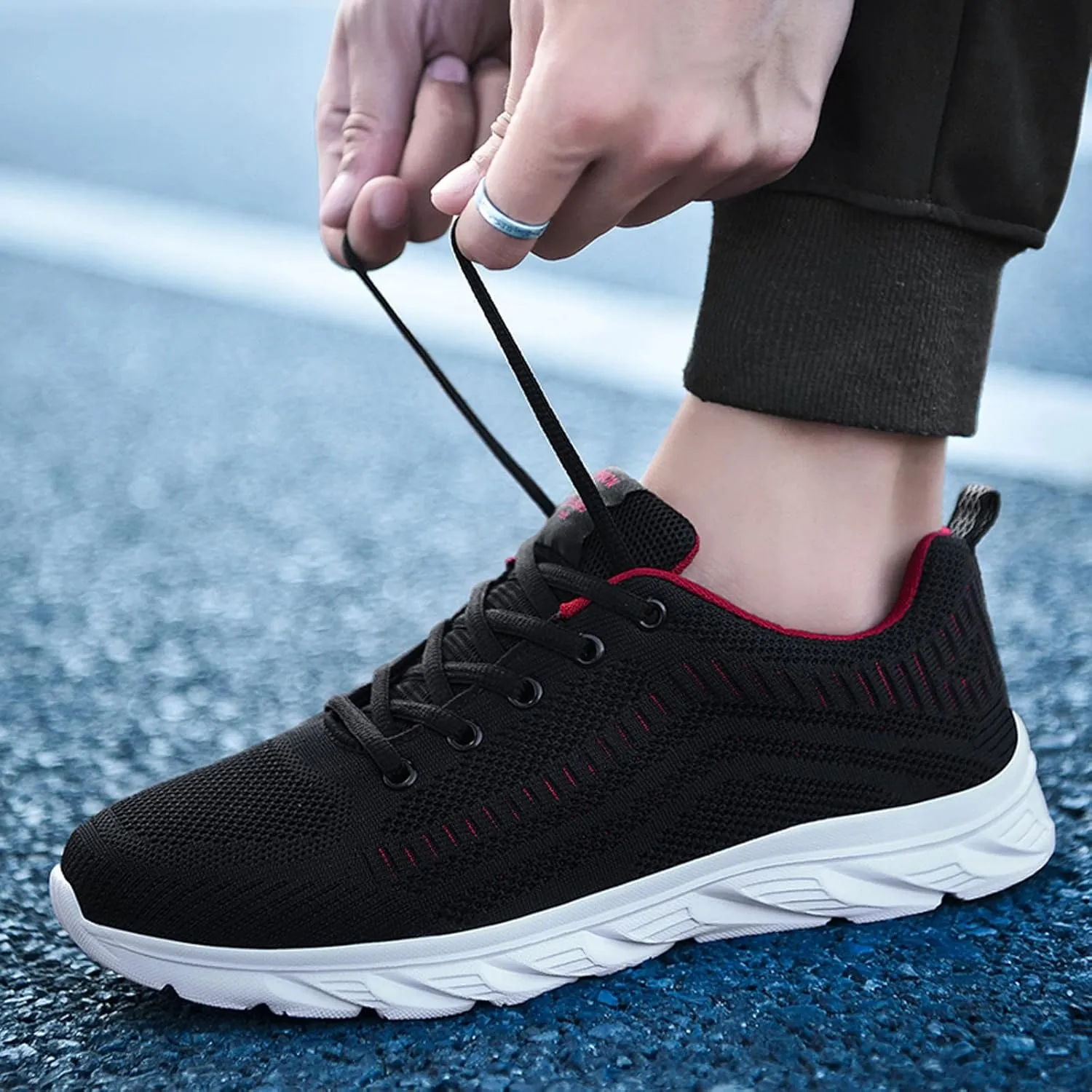 Men's Running Shoes Non Slip Breathable Lightweight Casual Sneakers Breathable Athletic Sports Walking Shoes