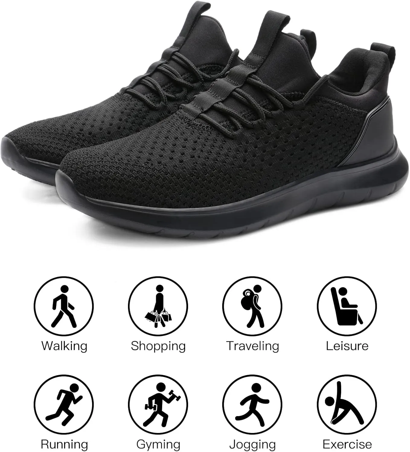 Men's Running Shoes Slip on Walking Shoes Ultra Light Breathable Mesh Non Slip Sneakers Athletic Workout Shoes