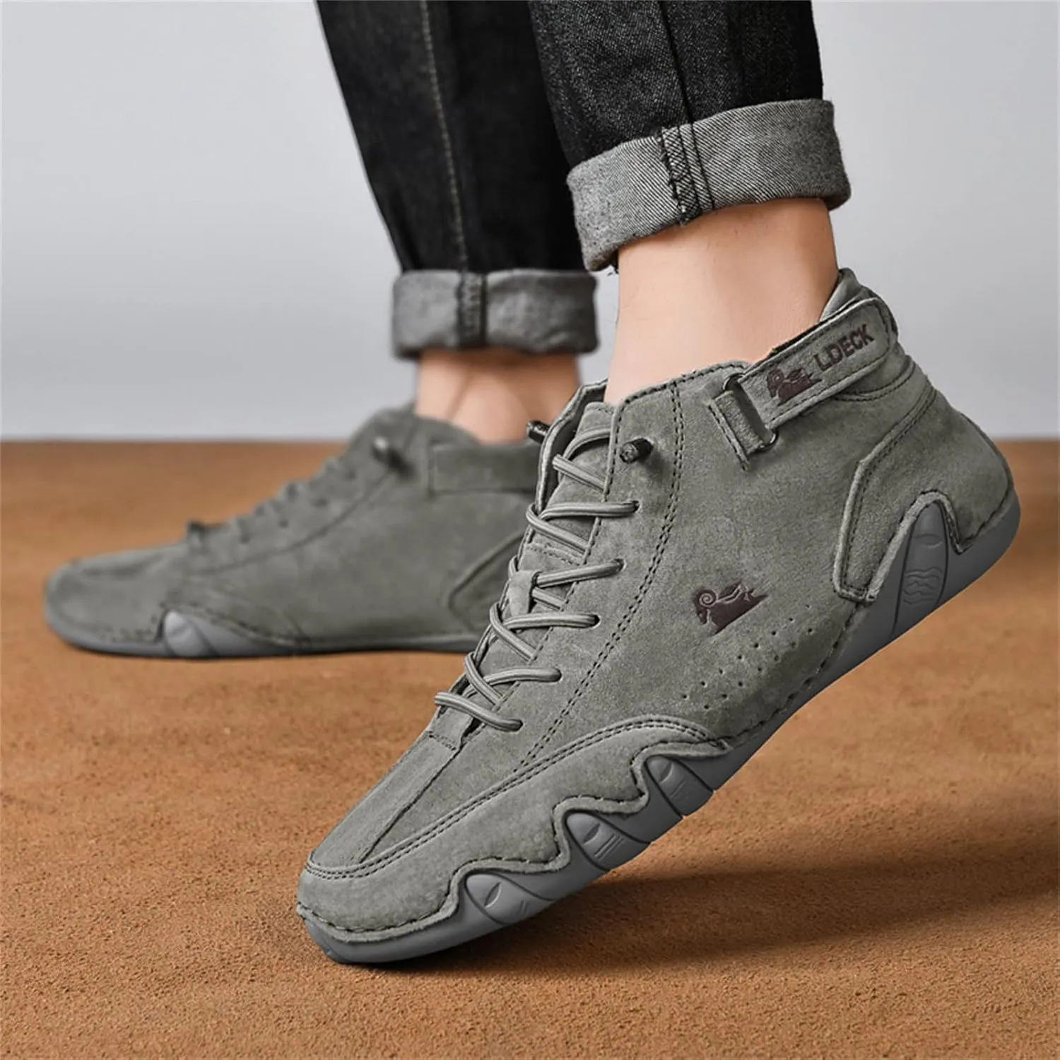 Mens Slip on Shoes Leather Sneakers for Men Men's Mesh Sneakers Lightweight Casual Walking Shoes Mens Tennis Shoe