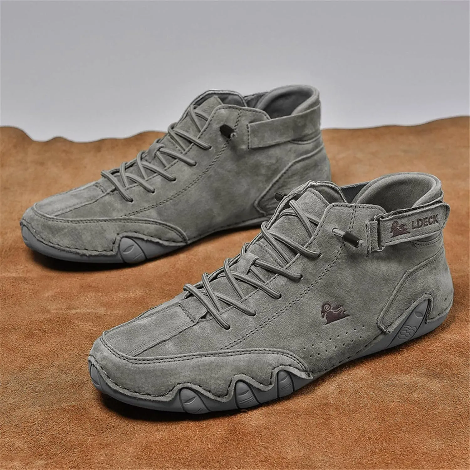Mens Slip on Shoes Leather Sneakers for Men Men's Mesh Sneakers Lightweight Casual Walking Shoes Mens Tennis Shoe