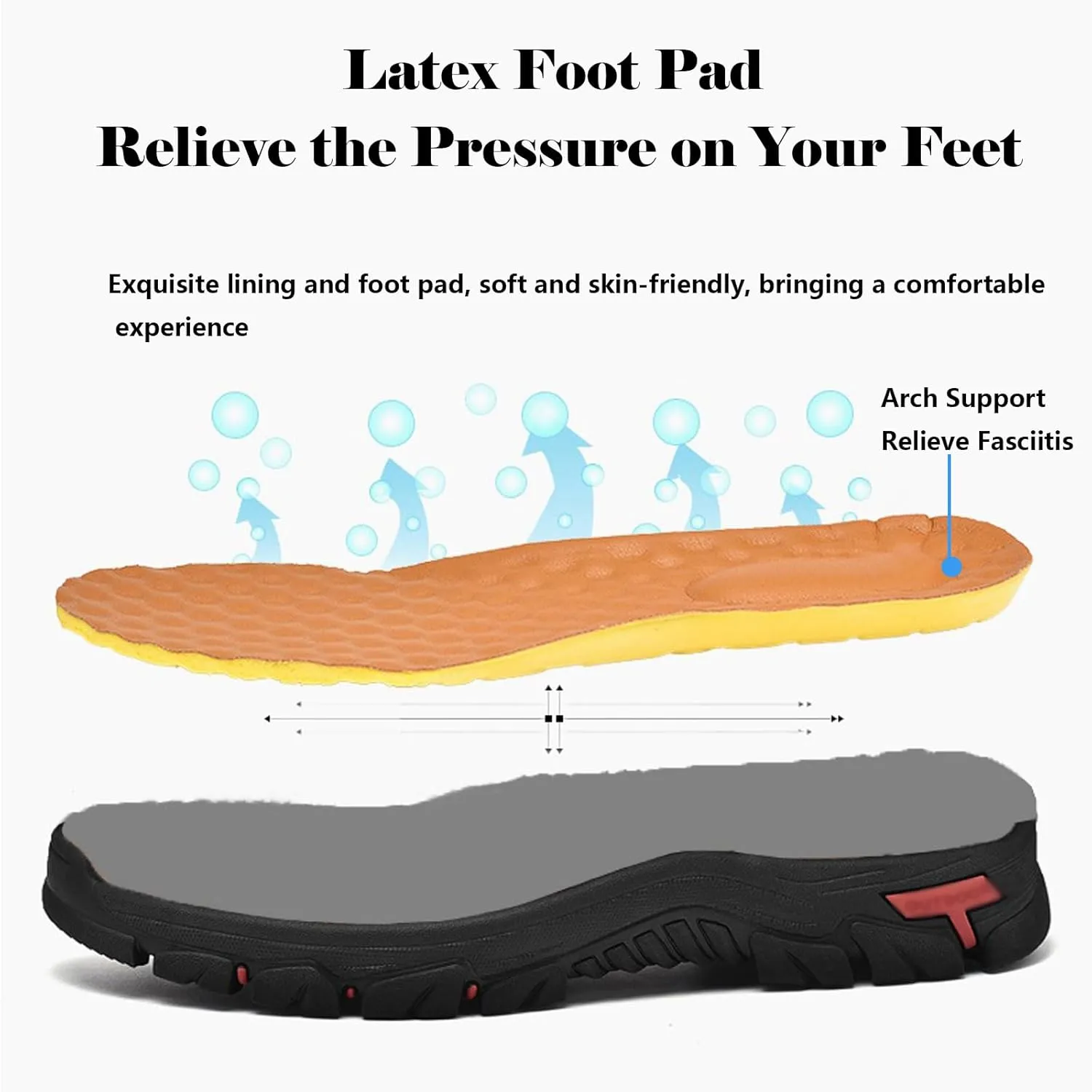 Men's Slip On Waterproof Loafers Leather Walking Boots Mens Slip-On Dress Shoes Slippers for Men Outdoor Trekking Camping Sneakers