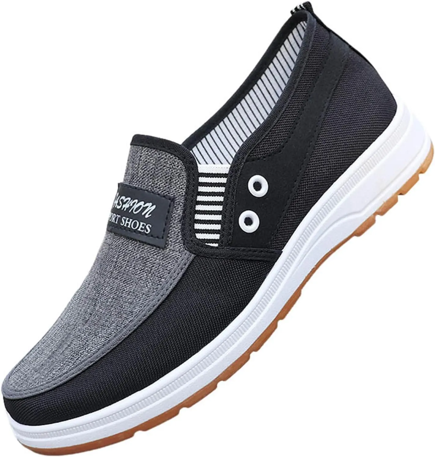 Men's Sneakers Fashion All Season Men Casual Shoes Flat Non Slip Soles Canvas Lightweight Slip On Comfortable Features: